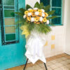 SOLAS Condolence flower stand. Same day condolence flower delivery Penang by SweetLife & Co Florist Penang.