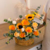 SHELBY Sunflowers and Roses Flower Basket by SweetLife & Co Florist Penang