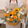 SHELBY Sunflowers and Roses Flower Basket by SweetLife & Co Florist Penang