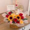 ROSHNI Sunflowers and Roses Mixed Flower Basket by SweetLife & Co. Florist Penang